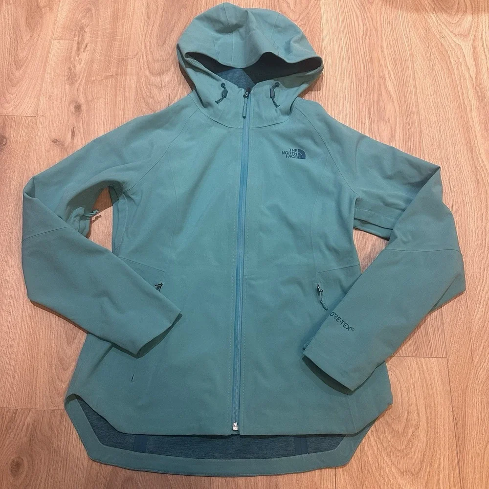 The North Face Blue Women's Apex Flex Gore-Tex 2.0 Hooded Full Zip Jacket EUC - Picture 2 of 11